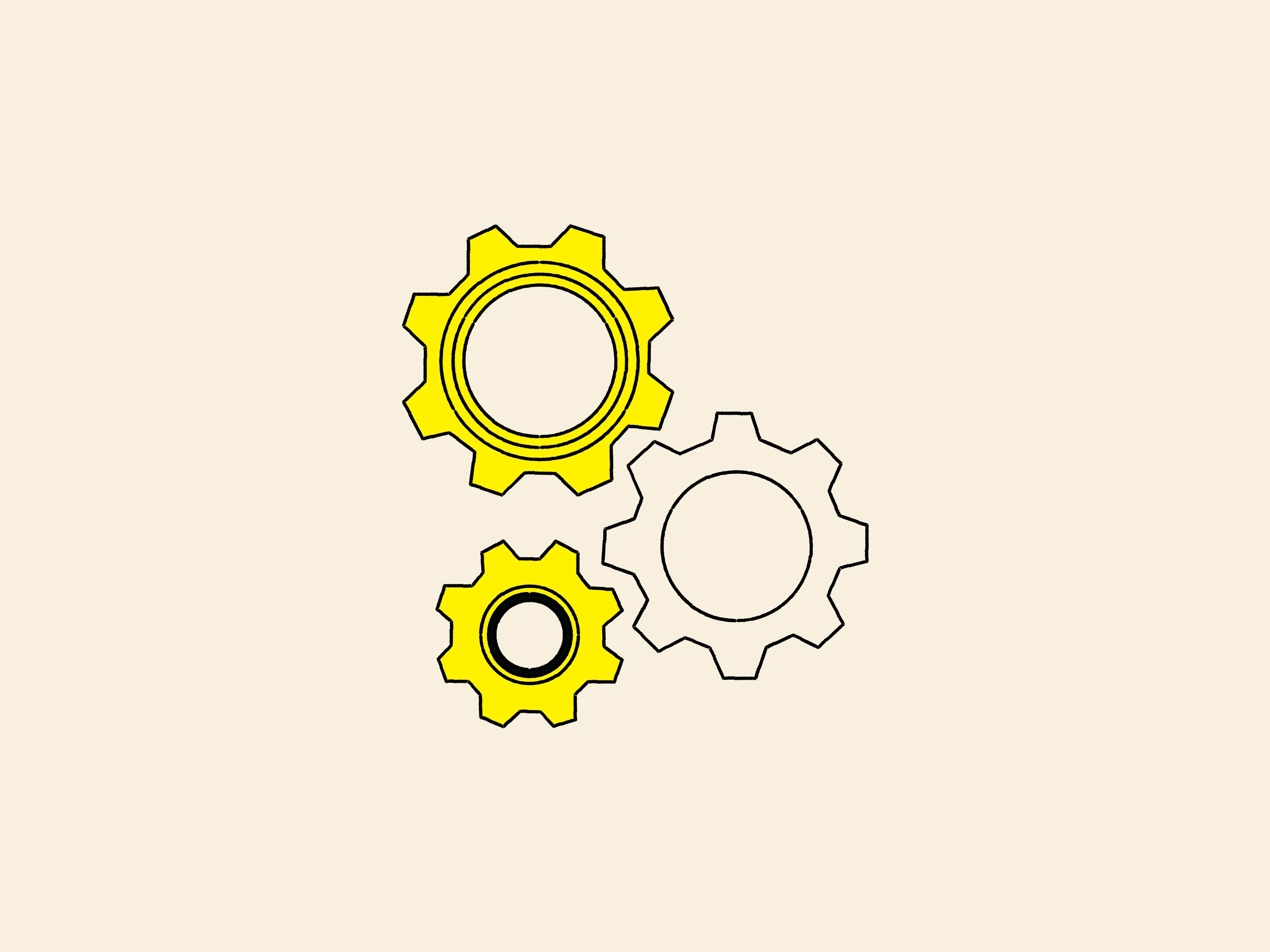 Ilustración de ruedas de engranaje