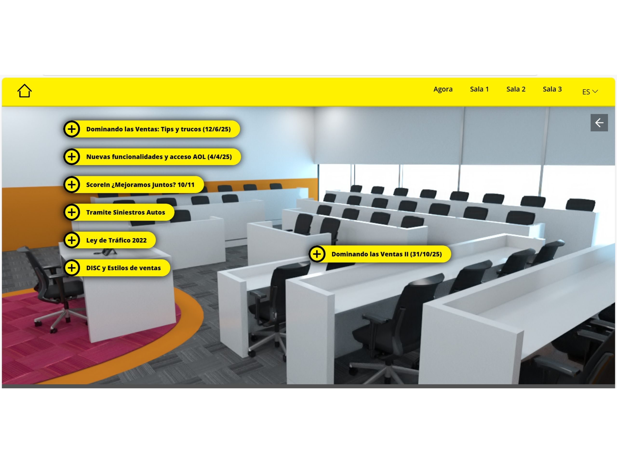 sala de conferencias, aula