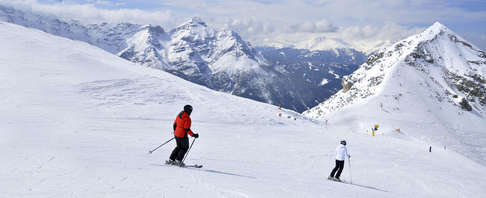 Esquiar en  los Alpes